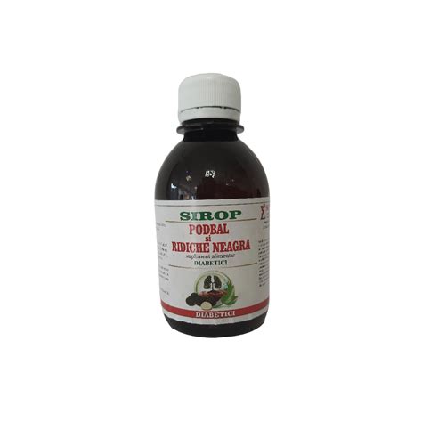 Sirop Podbal Si Ridiche Neagra Pentru Diabetici 200 Ml Elidor