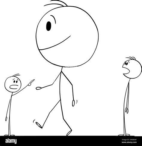 Person With Big Head Walking On The Street Vector Cartoon Stick Figure