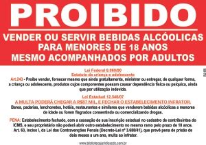 Proibido Bebidas Alc Olicas Para Menores De Anos