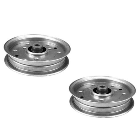 2 Flat Idler Pulleys Fits Mtd Fits Cub Cadet 38 42 46 54 Decks 756