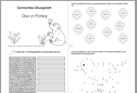 Abc Katze Gemischtes Übungsheft 2klasse Üben Im Frühling