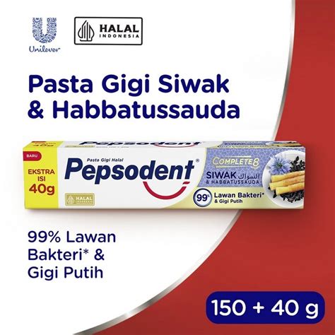 Jual Pepsodent Pasta Gigi Complete Siwak Habbatussauda G