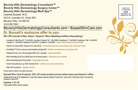 BeverlyHillsDermatologySpecials2015 | Beverly Hills Dermatology Consultants™ Blog