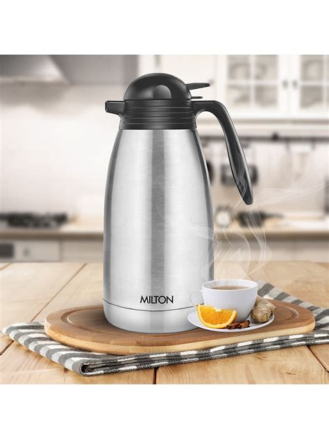 Buy Milton Thermosteel Carafe Silver Toned 24 Hours Hot Cold Kettle 2L Kettle For Unisex