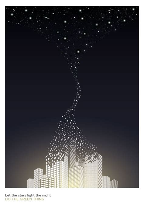 Let The Stars Light The Night On Behance Light Pollution Earth Hour