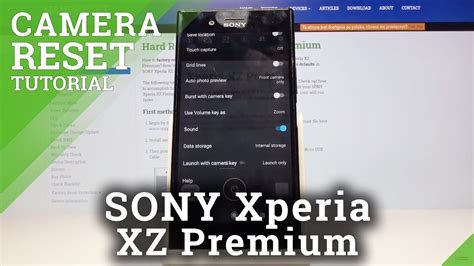 How To Reset Camera In Sony Xperia Xz Premium Reset Camera Settings Youtube