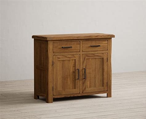 Harrogate Rustic Solid Oak Small Sideboard Oak Furniture Superstore