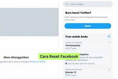 Cara Reset Facebook Mengatasi Masalah Akun Riotallo