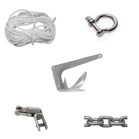 Kit Ncora Galvanizada A Fogo Bruce Kg Destorcedor Inox Partes