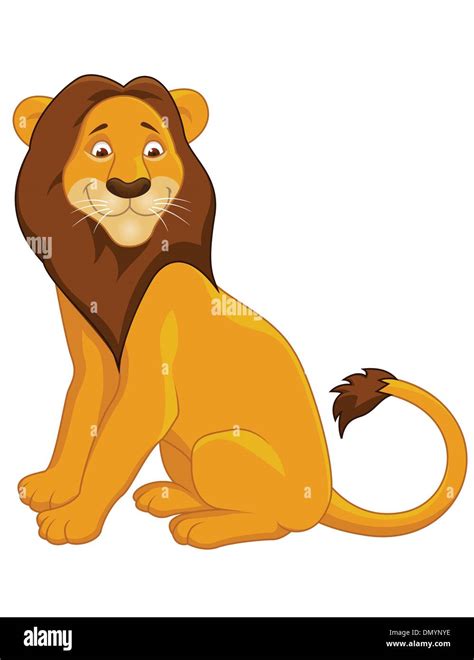 Funny Lion Cartoon Stock Vector Image Art Alamy