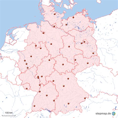 Stepmap Stumme Karte Bundesl Nder Landkarte F R Deutschland