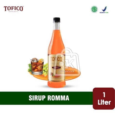 Jual Sirup Romma Tofico Rum Syrup Botol Plastik 1 Liter Shopee