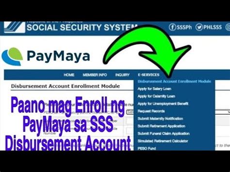 Paano Mag Enroll Ng Paymaya Sa Sss Disbursement Account Youtube