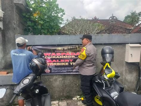 Polisi Pasang Spanduk Tekan Angka Curanmor Kilas Bali