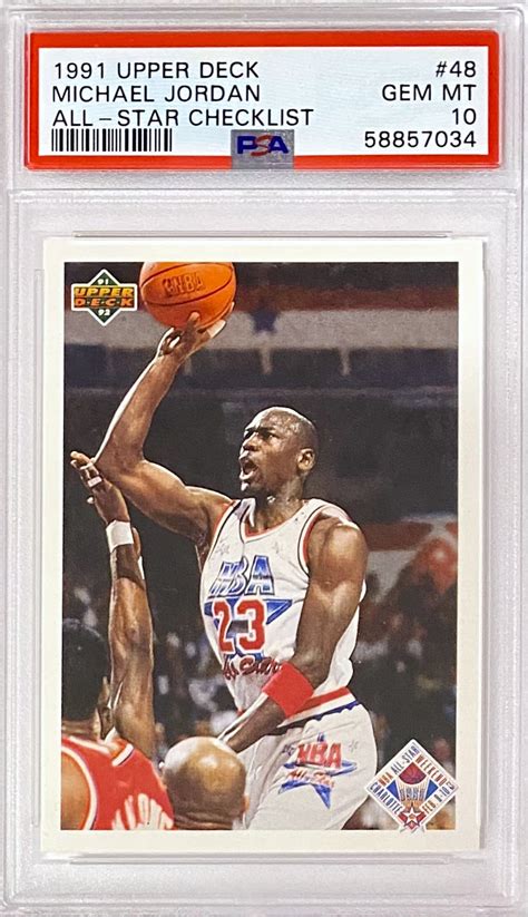 Michael Jordan 1991 92 Upper Deck All Star Team Basketball Graded Card