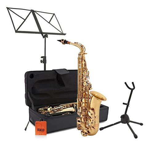 Sassofono Contralto Con Pacchetto Accessori Completo Oro Gear4music