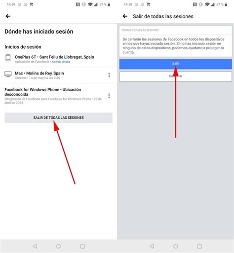 Cómo cerrar la sesión de Facebook en todos tus móviles para evitar que