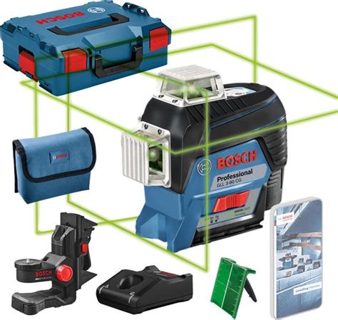 Bosch Professional GLL 3 80 CG 360 Kruislijnlaser Inclusief 12V