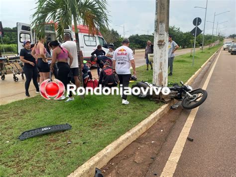 ESPAÇO ALTERNATIVO Motociclista quebra perna e braço após grave batida