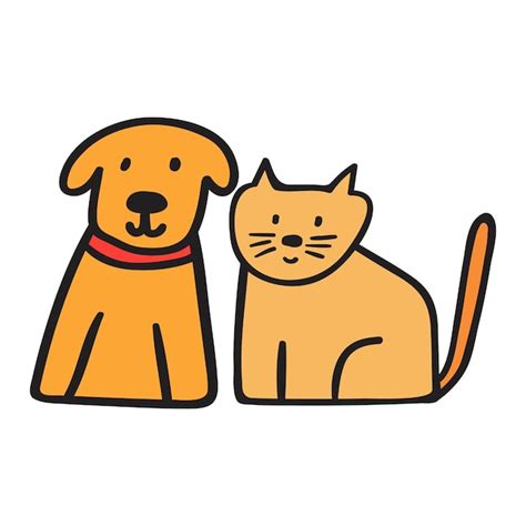 Amistad Entre Perros Y Gatos Adopción O Donación De Mascotas Diseño