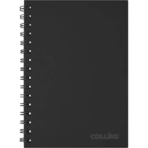 Collins A5 Hardcover Spiral Notebook Black 200 Pages Officemax Myschool