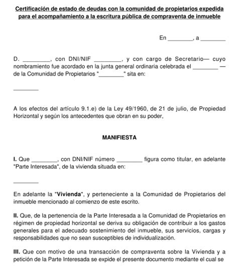 Modelo Certificado Libre De Cargas Un Beneficio Para La Comunidad