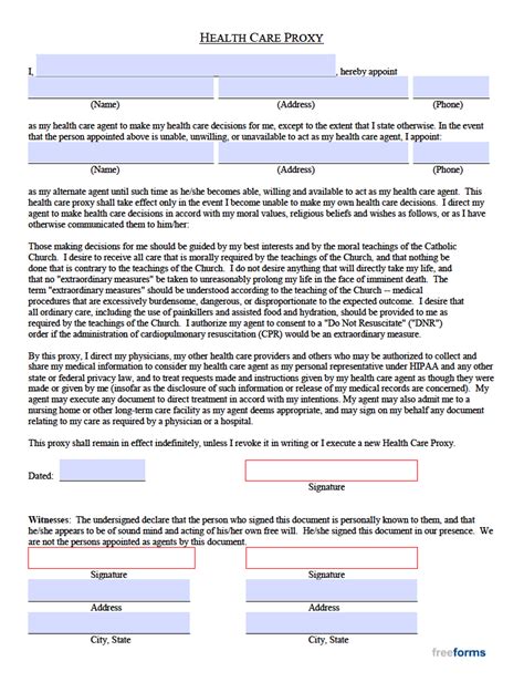 Free New York Medical Power Of Attorney Form Pdf