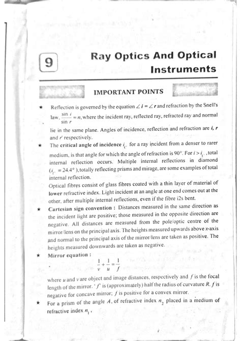 Ray Optics And Optical Instruments Plus Two Ncert Studocu