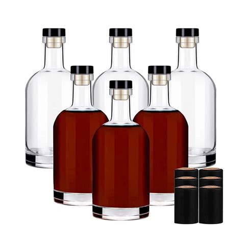 Customizable Ml Clear Empty Liquor Wine Glass Bottles Whiskey Vodka