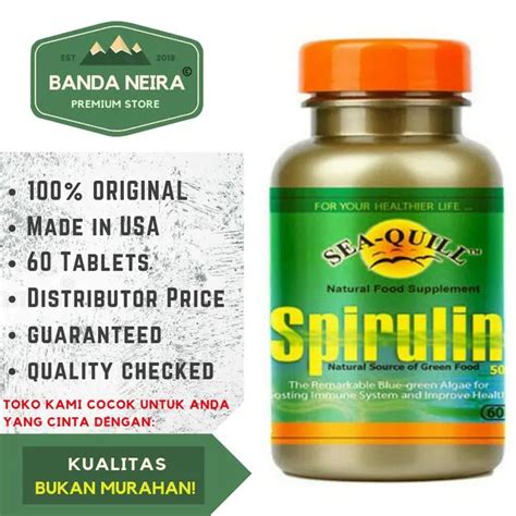 Sea Quill Spirulina 60 Tablet Lazada Indonesia