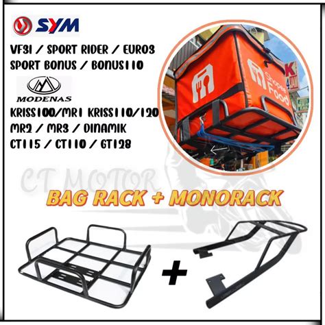 Ct Motor MODEL FOR SYM MODENAS Rapido Monorack Bag Delivery Besi