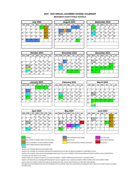 Brunswick County Schools Calendar 2025-2026 [BCS]