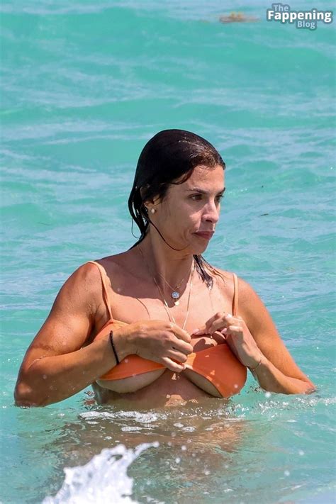 Elisabetta Canalis Flashes Her Tits Pussy On The Beach In Miami