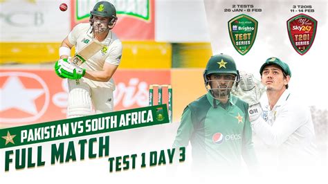 Live Pakistan Vs South Africa 1st Test Day 3 Pcb Youtube