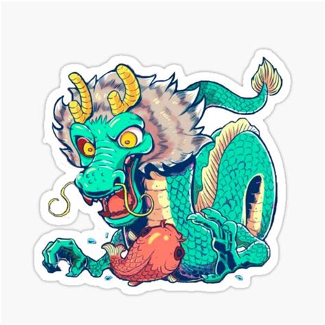 China Dragon Sticker For Sale By Lesnikk1 Redbubble