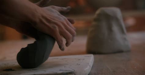 Close Up Video Of A Person Kneading Clay Free Stock Video Footage