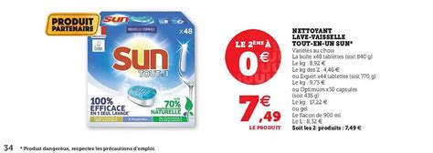 Promo Nettoyant Lave Vaisselle Tout En Un Sun Chez Hyper U ICatalogue Fr