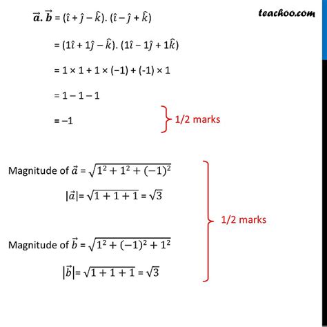 Find Angle Between Vectors A I J K And B I J K Teachoo