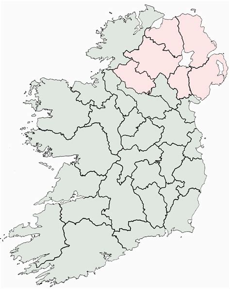 Blank County Map Of Ireland Secretmuseum