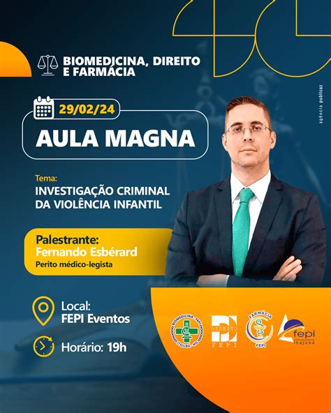 Aula Magna dos cursos de Biomedicina Direito e Farmácia Investigação