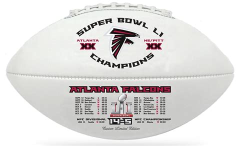 ATLANTA FALCONS SOUVENIR FOOTBALLS SUPER BOWL LI CHAMPIONSHIP FOOTBALLS