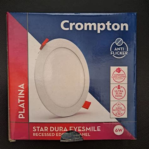 W Crompton Star Dura Eye Smile Metal Recessed Panel Cool Daylight At