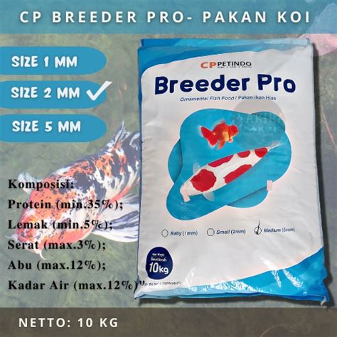 Jual CP Breeder Pro BP 2mm Ornamental Fish Food Pakan Ikan Hias Karung