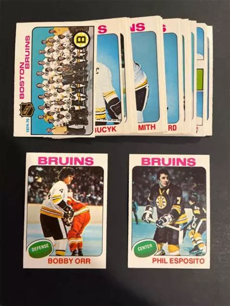 Opc O Pee Chee Boston Bruins Team Set Cartes Neuf Comme Neuf