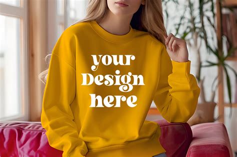 Boho Gildan Gold Mockup Graphic By Mockupstore Creative Fabrica