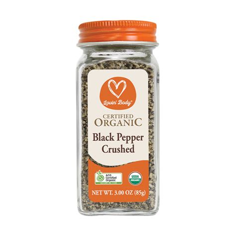 Certified Organic Black Pepper Crushed Premium Gourmet Food