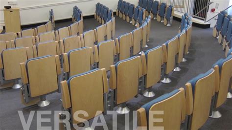 Compact Auditorium Lecture Hall Seating Folding Chairs Youtube