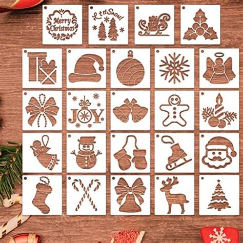 Pcs Christmas Stencils For Painting On Wood Small Christmas