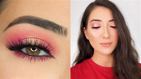 Pink And Gold Halo Smokey Eye Makeup Tutorial Youtube