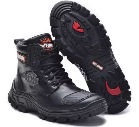 Bota Coturno Motociclista Harley Davidson Feminino Masculino Frete Gr Tis